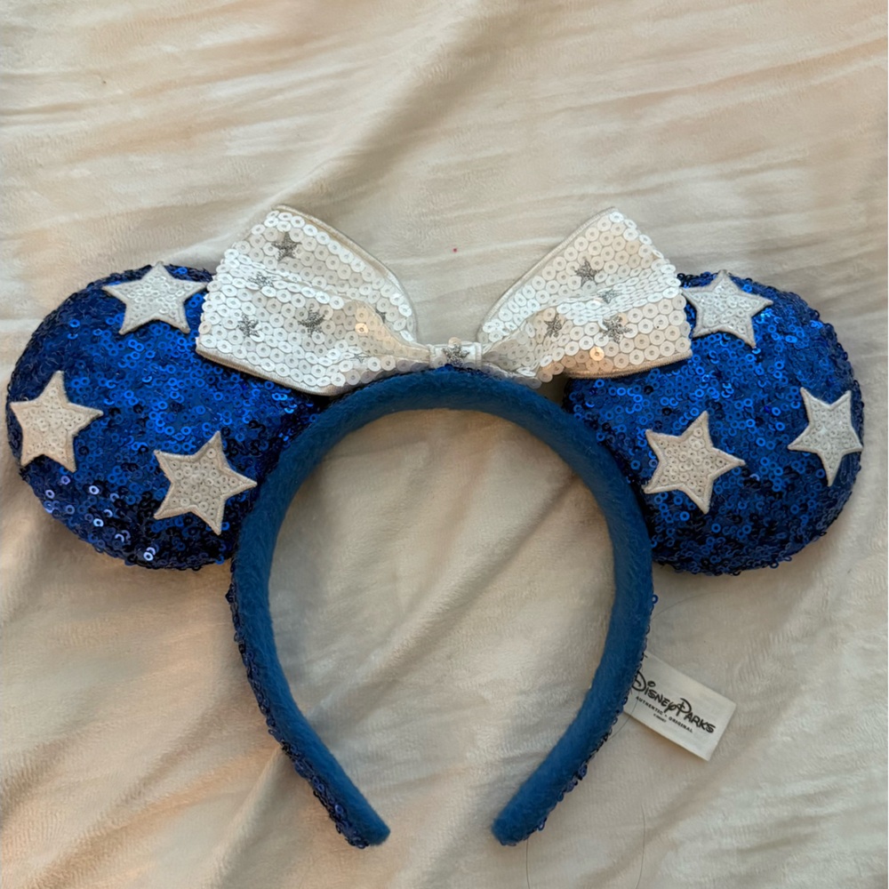 Disney World Blue and White Star Ear Heandband